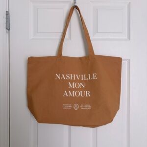 Tote Bag Sezane Nashville Mon Amour Shopping Reusable Preppy French Market Fall